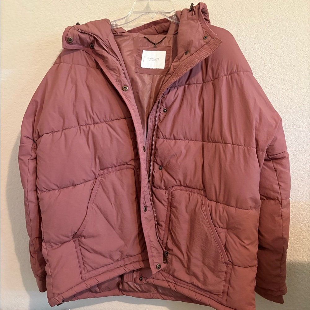 Lucky Brand Pink Puffer Coat NWOT